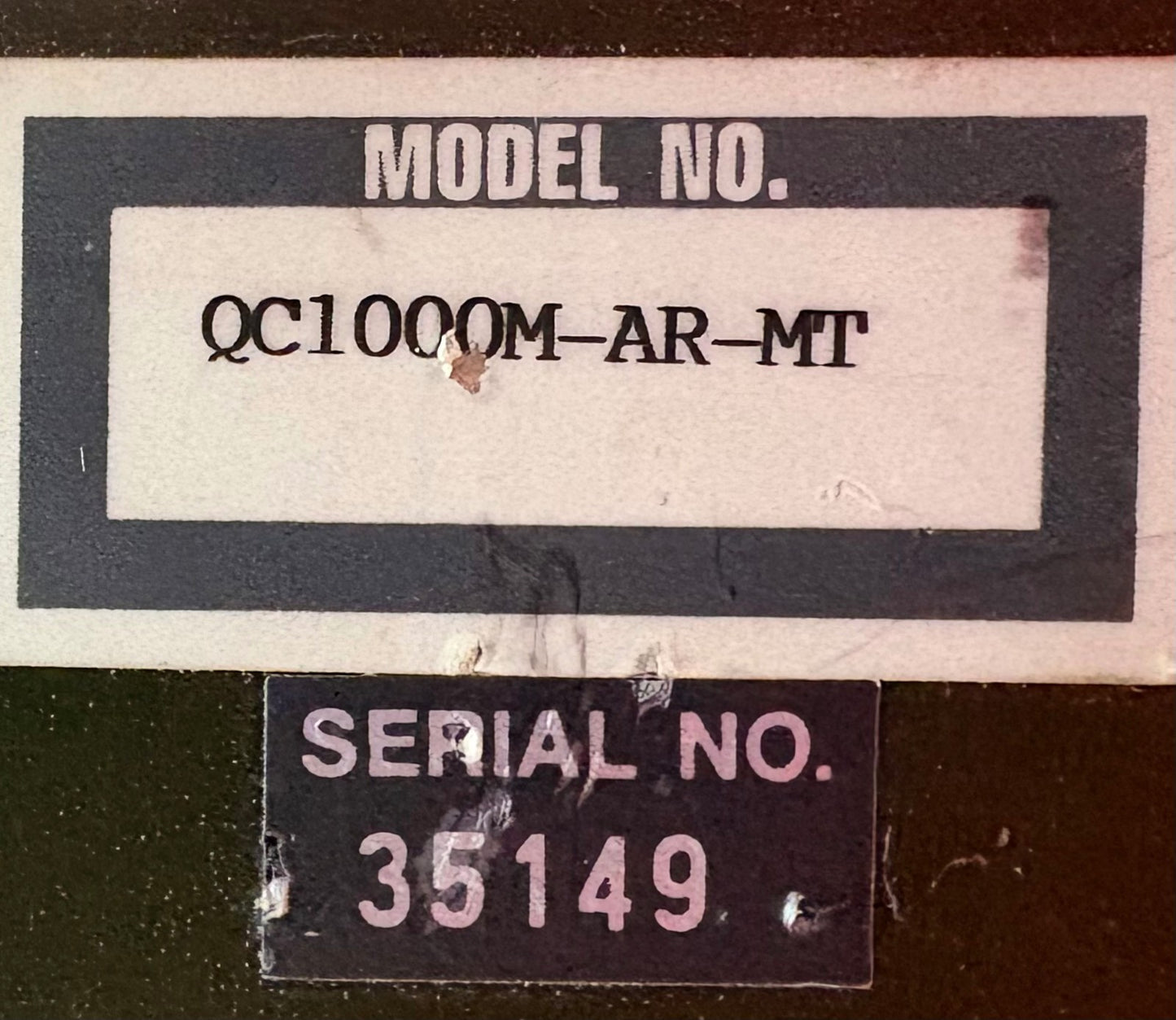 METRONICS QUICK-CHEK QC1000M-AR-MT DIGITAL LINEAR DISPLAY DEVICE - PARTS/REPAIR