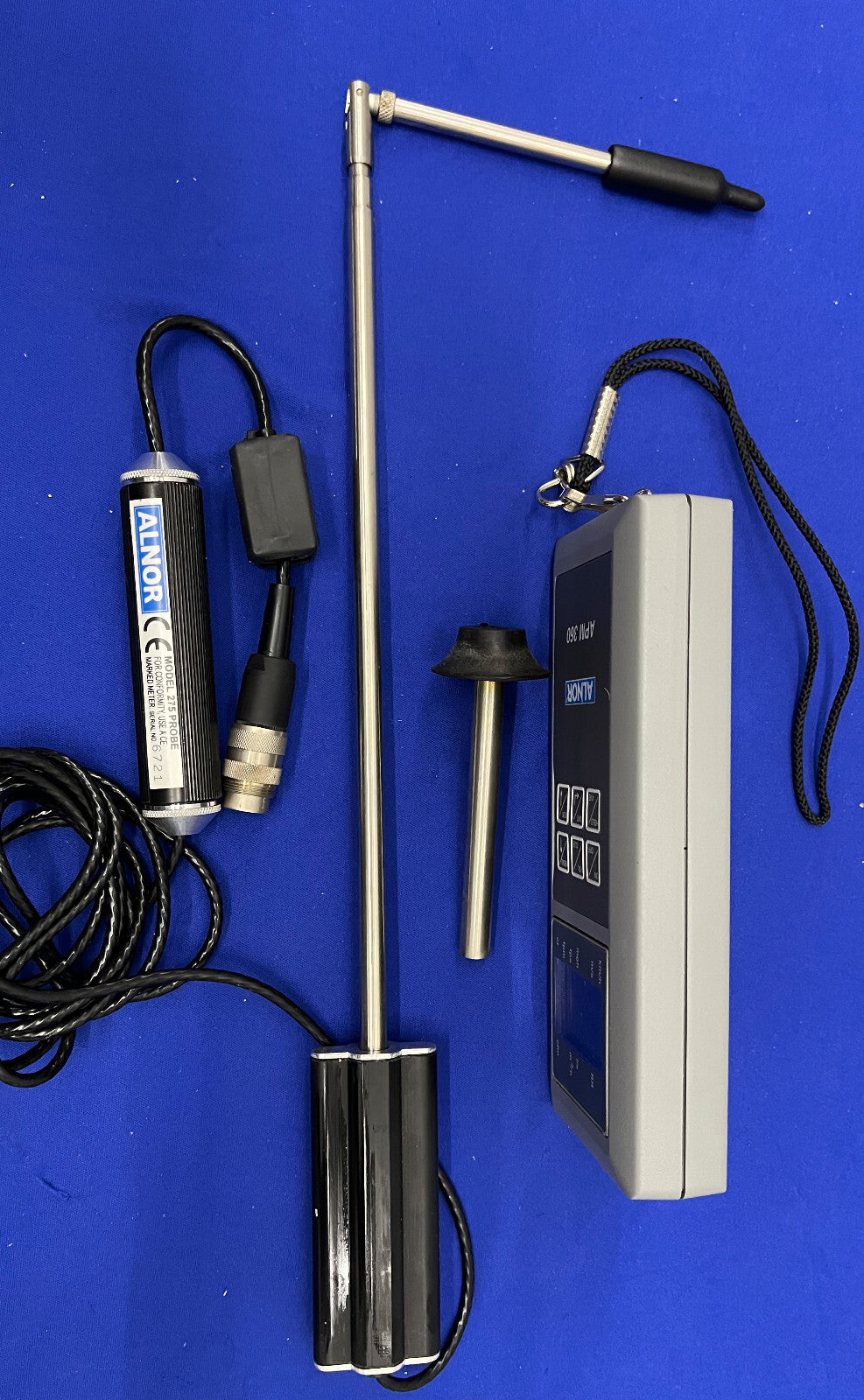 ALNOR APM360 MULTIFUNCTIONELE METER MET 275 SONDE - GEEN PRINTER - VOOR ONDERDELEN/REPARATIE 