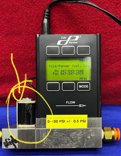 Cole Parmer Vacuum Pressure Digital Gauge Control System EW-68026-58 PC-100PSIG-