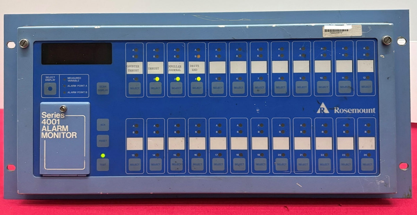 ROSEMOUNT 4001 AM 25P1A101 4001 ALARM MONITOR (EMERSON COMPANY) - PARTS/REPAIR