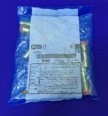 1 PACKAGE CONTAINING QTY 10 - SMC KQ2R09-11 FITTINGS PLUG-IN REDUCER