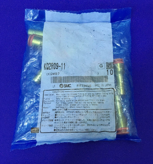 1 PACKAGE CONTAINING QTY 10 - SMC KQ2R09-11 FITTINGS PLUG-IN REDUCER