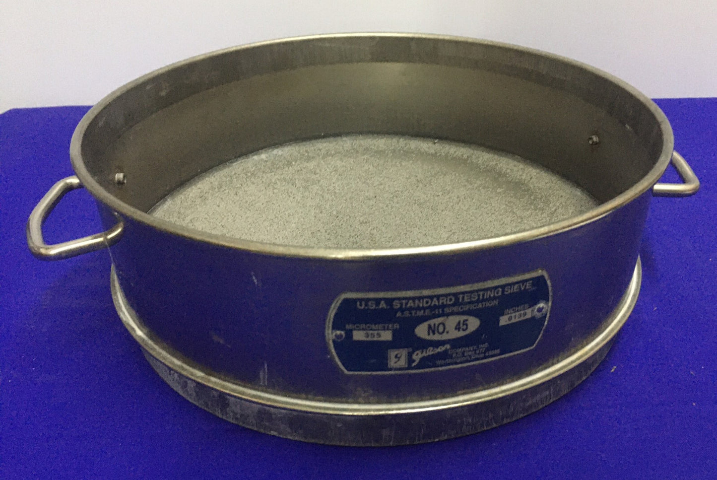 GILSON NO. 45 STANDAARD TESTZEEF, 0,0139 INCH, 355 MICROMETER 