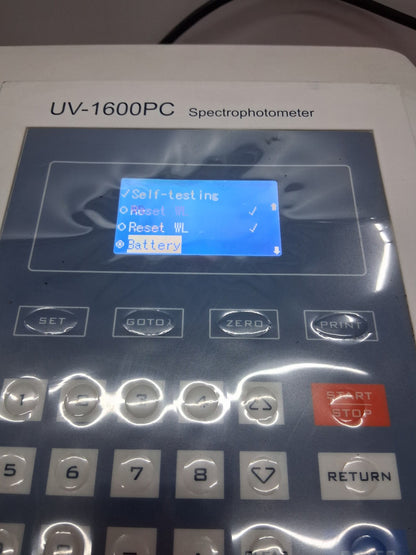 VWR UV-1600PC SPECTROPHOTOMETER 110 V AC 120 W 60 HZ 15A TESTED WORKS