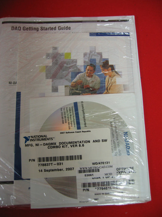 NATIONAL INSTRUMENTS 7788637T-031 MFG NI-DAQMX SOFTWARE WINDOWS 2000/XP,VISTA