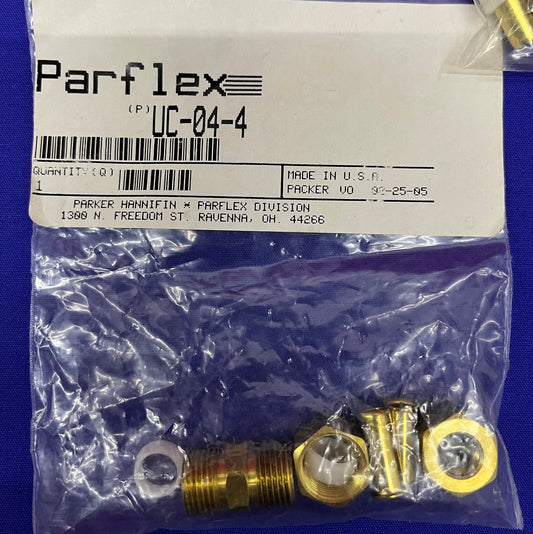 1 Menge mit 5 PKGS - Parker Parflex UC-04-4 FS Schlauch &amp; Armaturen Messing 1/4