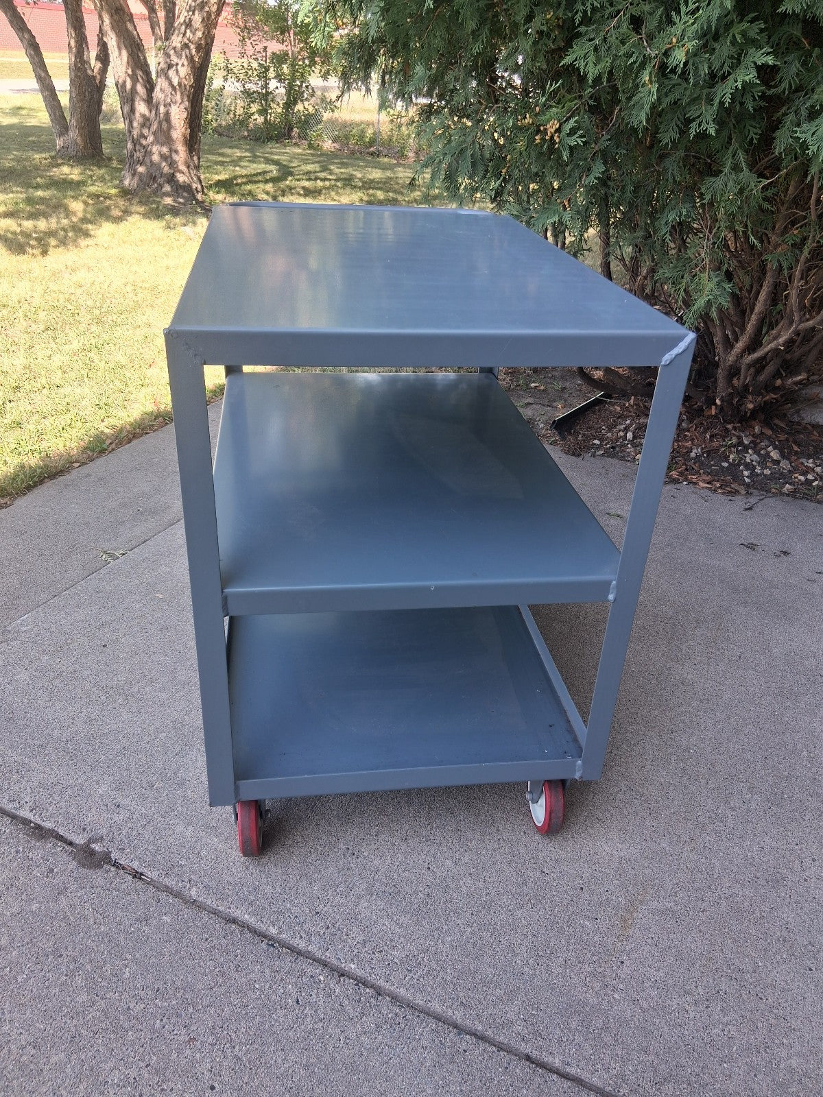LITTLE GIANT 24" X 36" 3 SHELF  WELDED INDUSTRIAL STEEL UTILITY / SERVICE CART