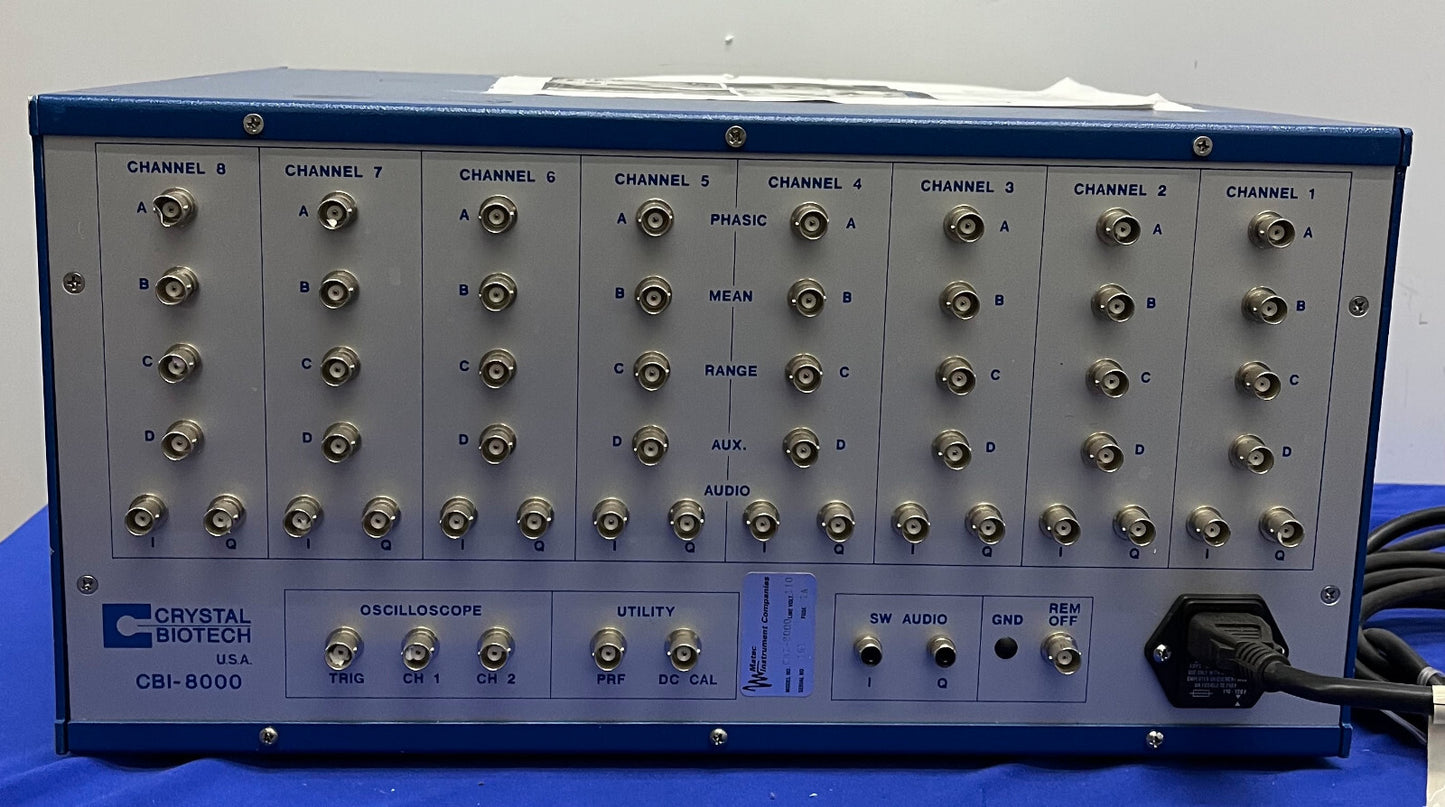 CRYSTAL BIOTECH CBI-8000 システム、いくつかのモジュール/インサートが欠落しています - 部品/修理