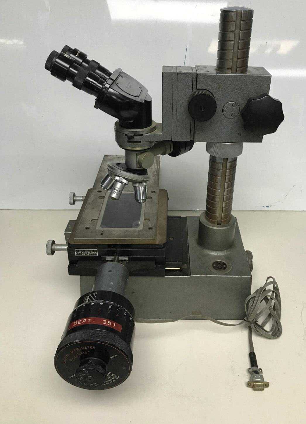SIMPLEX MULTIPURPOSE MICROSCOPE OPTO-METRIC TOOLS INC FOR PARTS / REPAIR