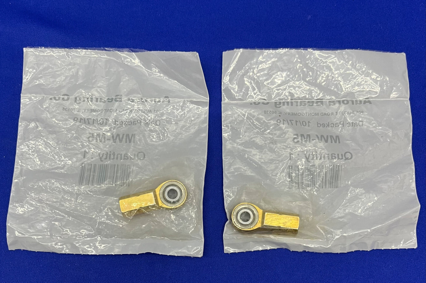 AURORA BEARING  MW-M5  FEMALE ROD END 5mm BORE DIAMETER - 1 LOT QTY 2