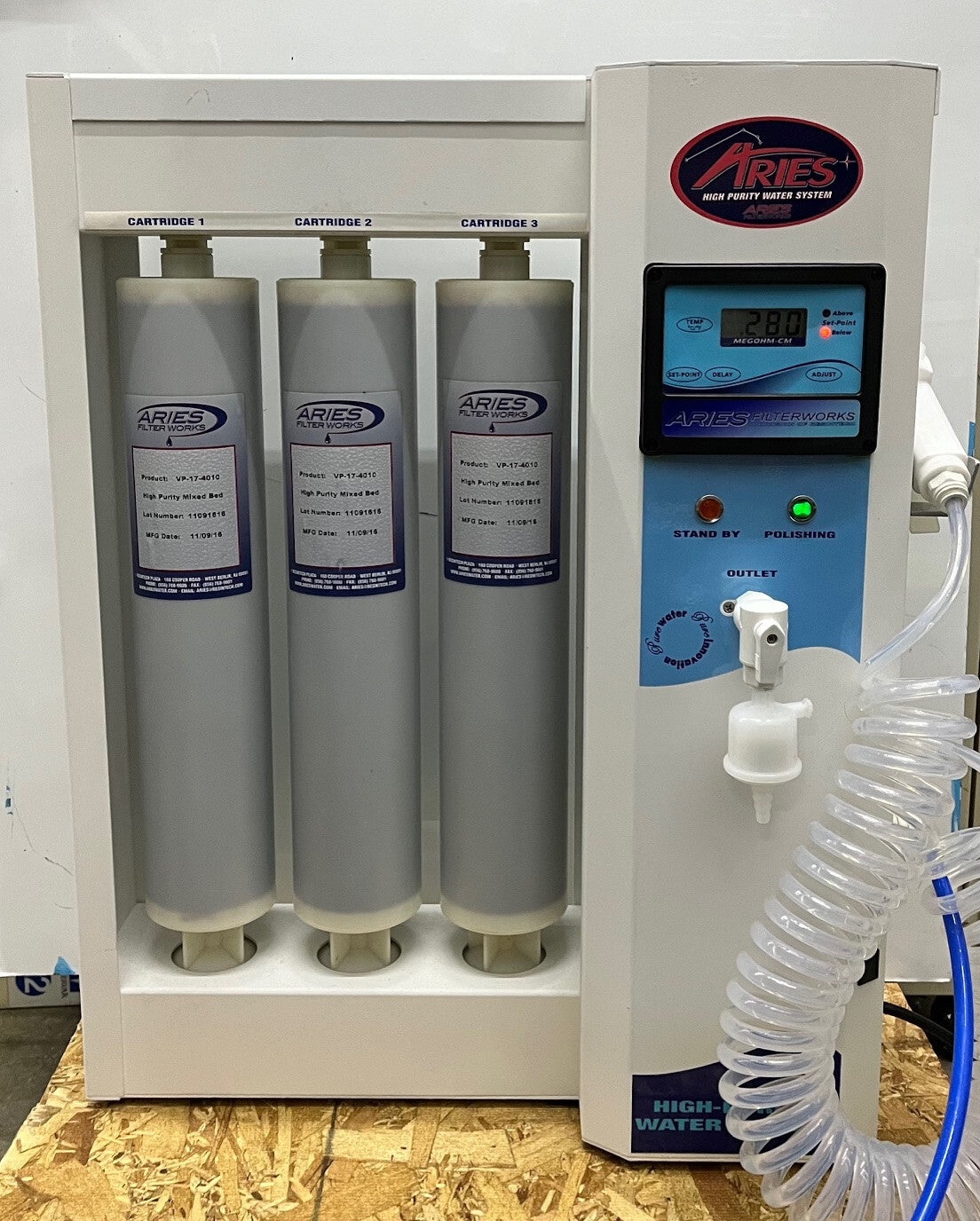 Système de purification d'eau haute pureté ARIES FILTERWORKS ARS-105 - Pièces/Réparation