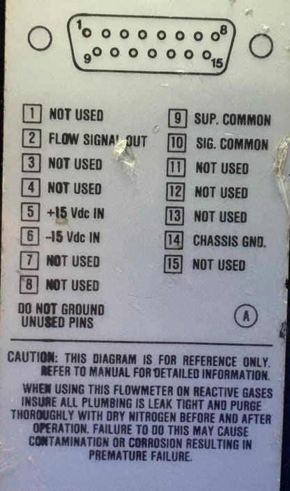SENSORE DI FLUSSO DI MASSA BROOKS SERIE 5860E - L'ARTICOLO SEMBRA ESSERE STATO RIPARATO