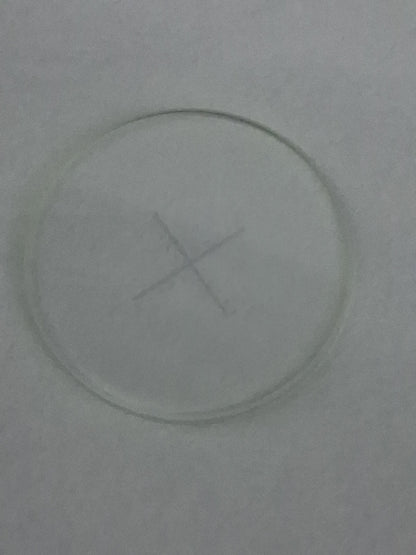 Leica 50-0-50 Numbered Scale Cross Hair Reticle 24.5mm Diameter 10mm Total Scale