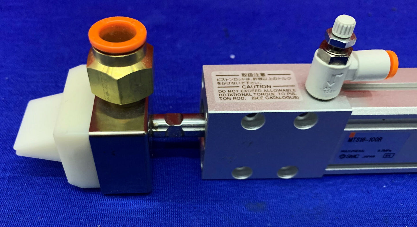 Vérin pneumatique de précision SMC MTS16-100R MTS, alésage SZ 16 mm, R = verrouillage de l'extrémité de la tête