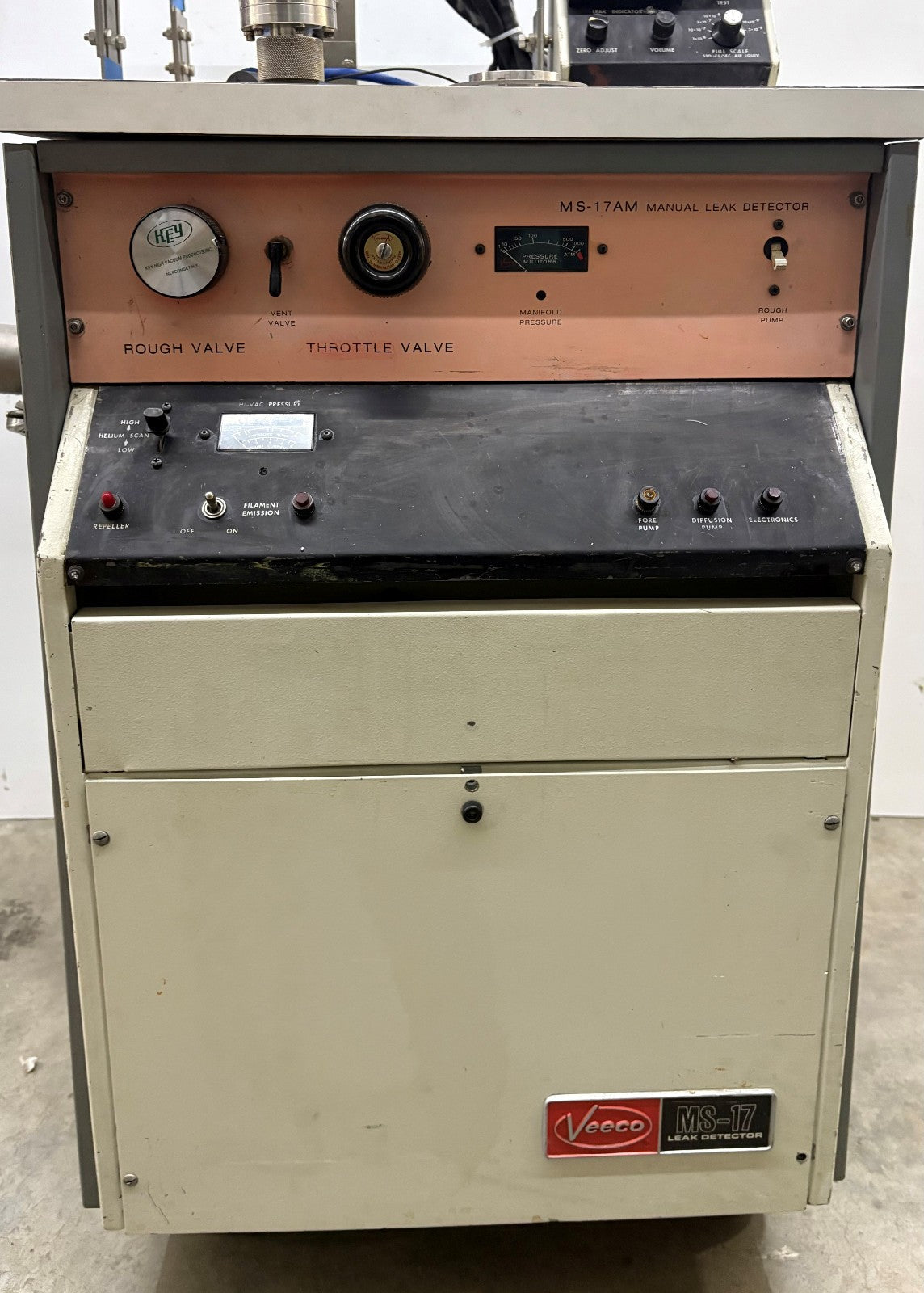 VEECO MS-17-AM LEAK DETECTOR/ 0126-006 READOUT 9 Vacuum Gate Valves PARTS/REPAIR