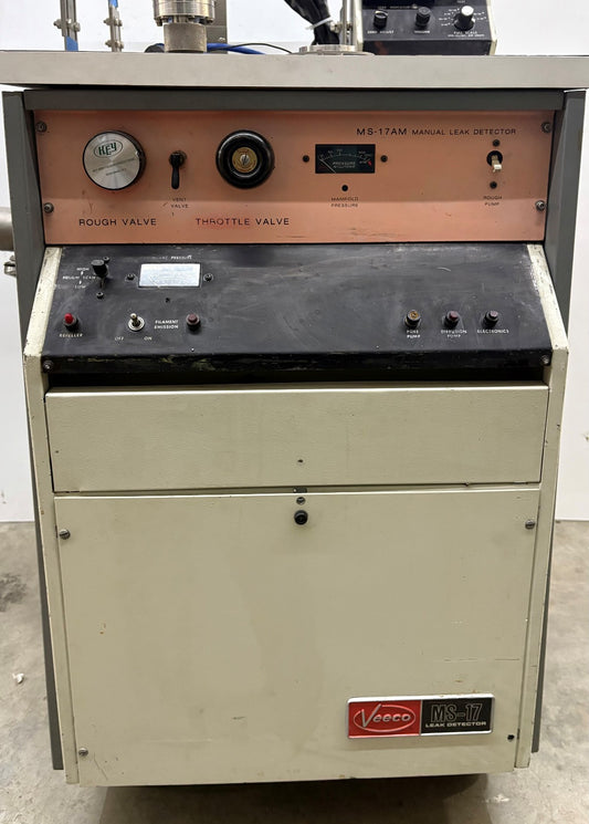 VEECO MS-17-AM LEAK DETECTOR/ 0126-006 READOUT 9 Vacuum Gate Valves PARTS/REPAIR