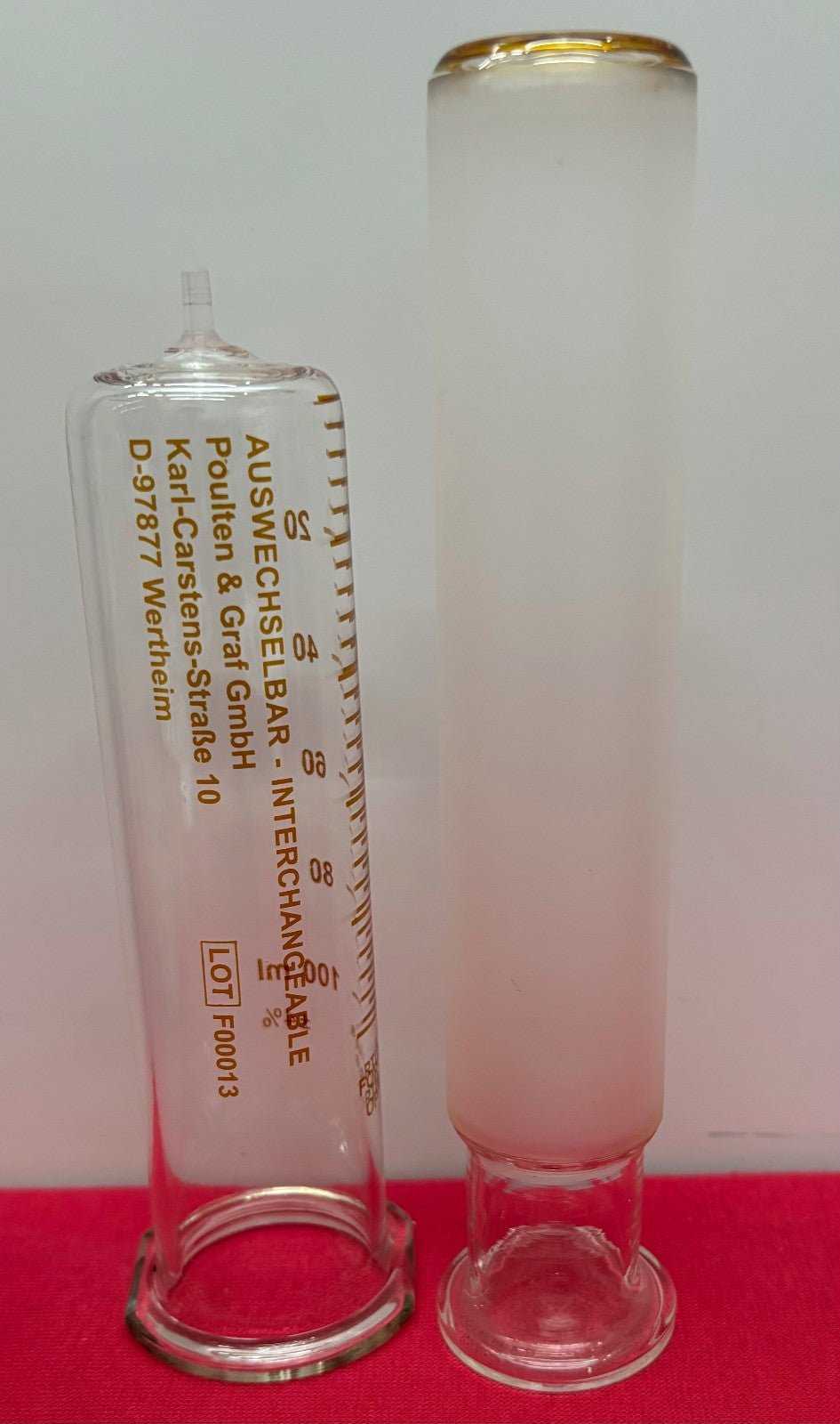 FORTUNA OPTIMA® 100ml GLASS SYRINGE GLASS LUER TIP