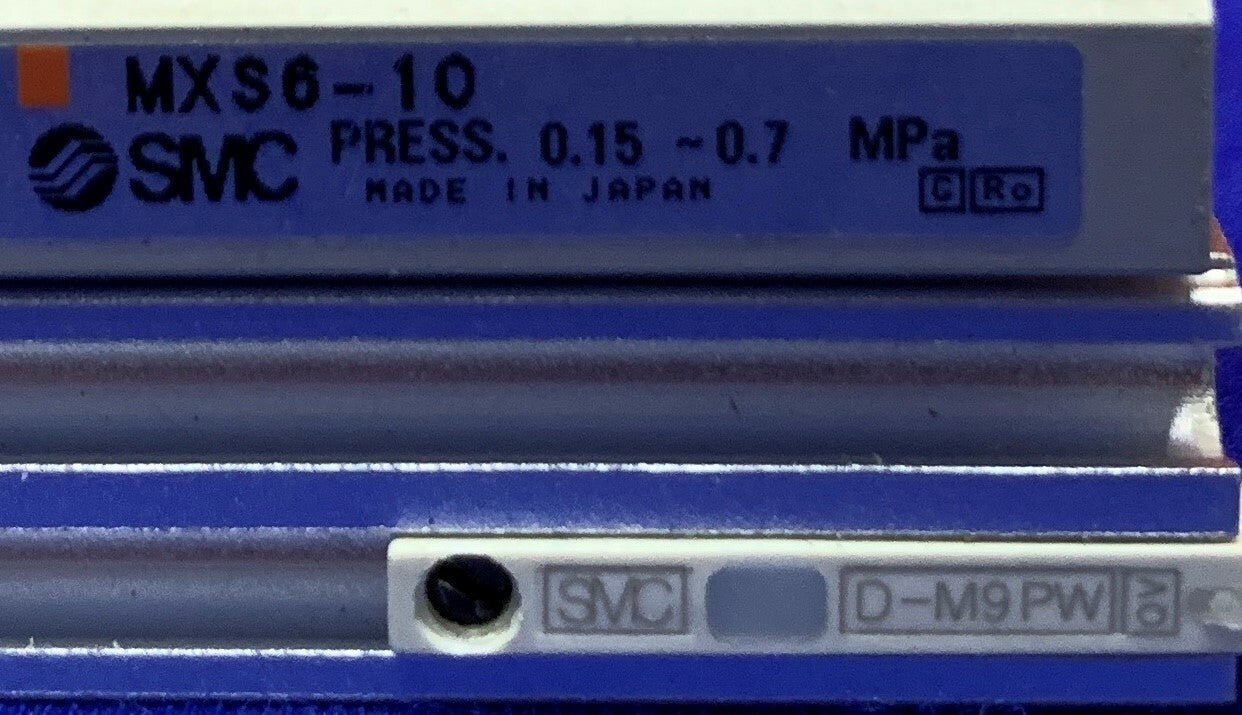 1 lotto di 2 - SMC MXS6-10 Tavolo scorrevole con cilindro guidato pneumatico 