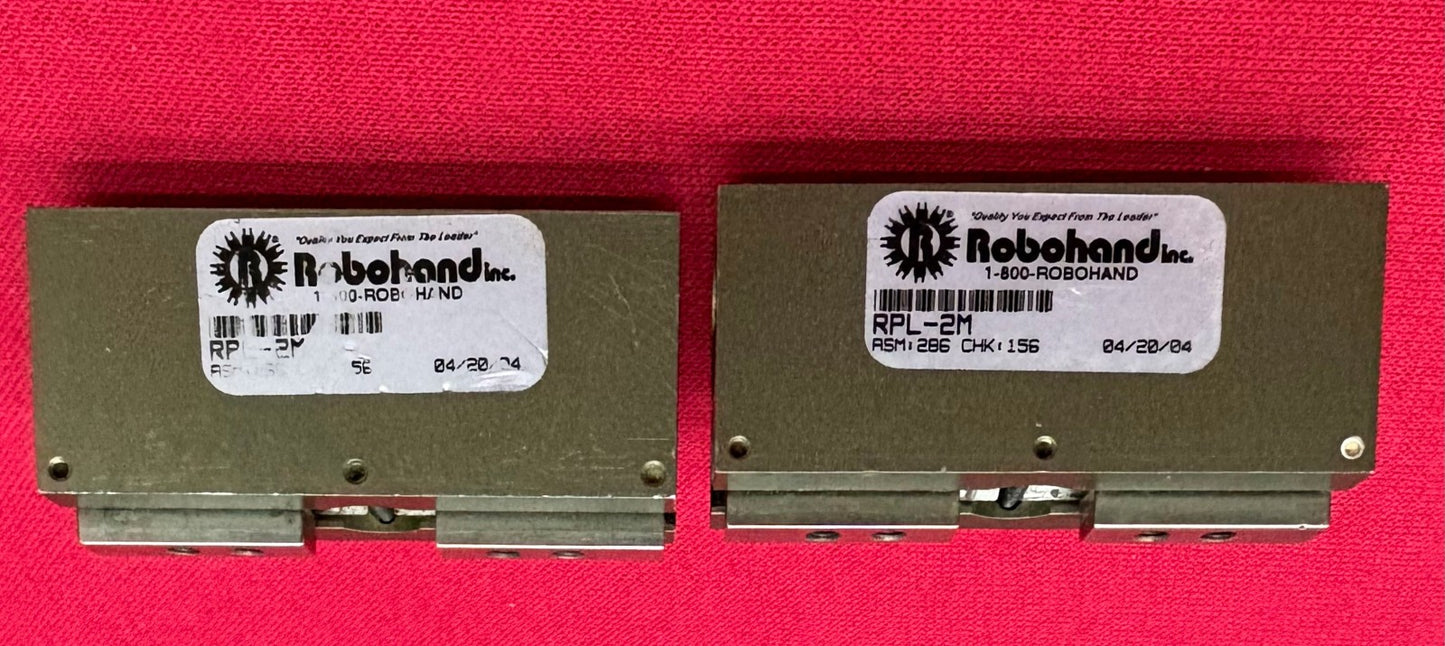 ROBOHAND PARALLEL PNEUMATIC GRIPPER RPL-2M - 1 LOT QTY 2