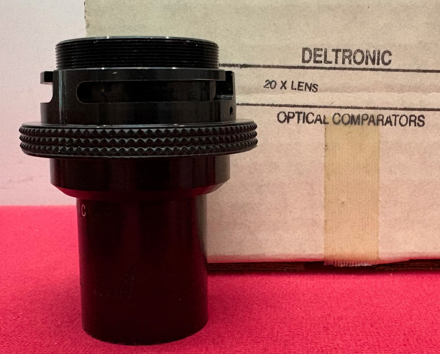 DELTRONIC 20X MAGNIFICATION OPTICAL COMPARATOR LENS - NO MODEL NUMBER