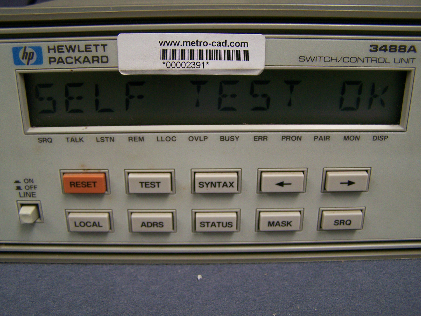 HP 3488A COMMUTATEUR/UNITÉ DE COMMANDE : COMMUTATION DE SIGNAL CC-26,5 GHz SN 2719A-27535