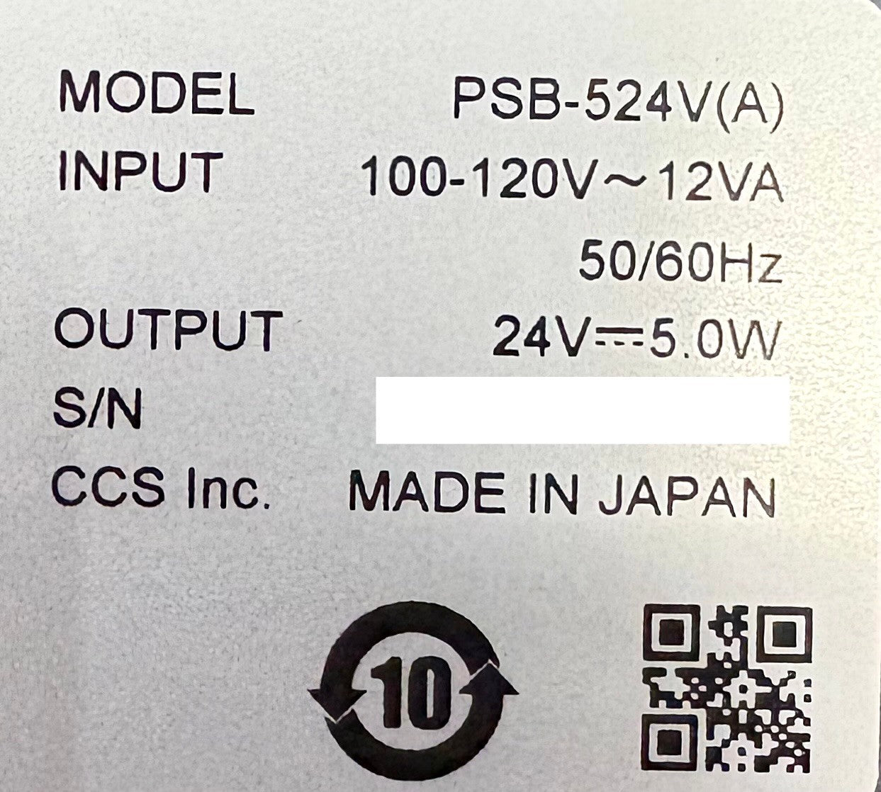 CCS PSB-524V(A) MACHINE VISION LIGHT SOURCE CONTROLLER POWER SUPPLY FOR CCS LED