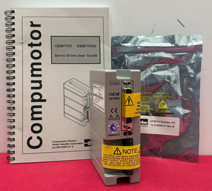 PARKER COMPUMOTOR OEM770T TORQUE SERVO DRIVE & 73-018496-01 REV B RESISTOR KIT