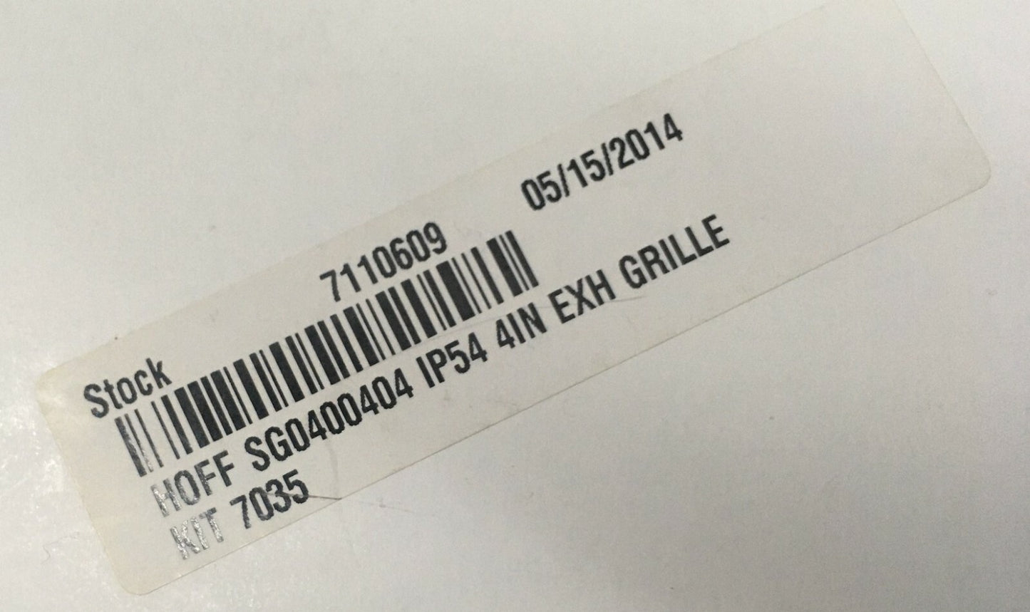 HOFFMAN SG0400404 IP54 4インチ排気グリル/グリルキット 7035 