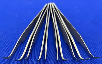 AVEN 7-SA CURVED SUPER FINE POINTS TWEEZERS 4 3/4” SS - 1 LOT QTY 10
