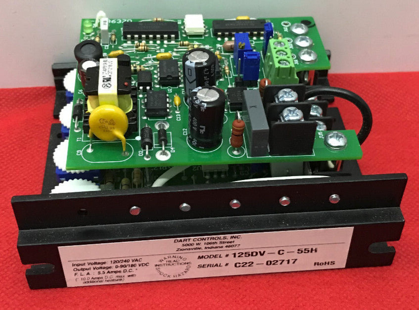 DART CONTROLS 125DV-C-55H DC SPEED CONTROL DRIVE VARIABLE SPEED CONTROL 120/240