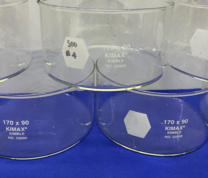 KIMAX® KIMBLE 170x90mm CRISTALLIZZATORE DISH 23000 - 1 LOTTO QTY 7