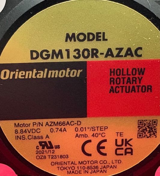 ORIENTAL MOTOR DGM130R-AZAC ROTARY TABLE w/ STEPPING MOTOR DRIVER AZD-AD - PARTS