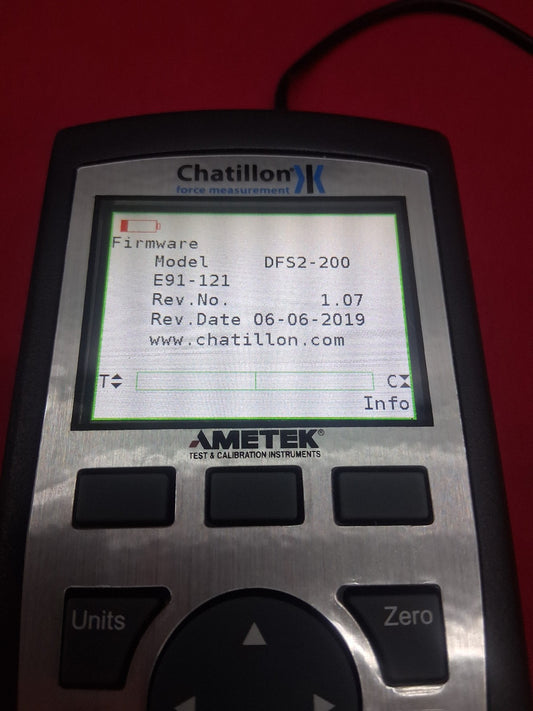 Chatillon DFS2-200 Digital Force Gauge 200 lb -/ 100 kg Load Cell DFSII AMTEK