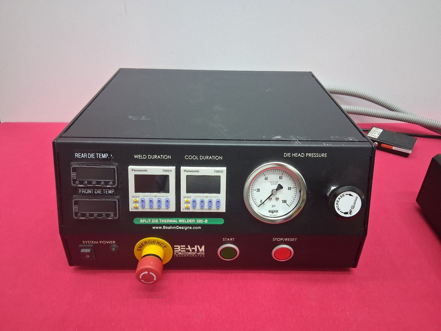 Beahm 320B Split Die Thermal Welder / Lap Joint Split Die Bonder / Polymer Tube