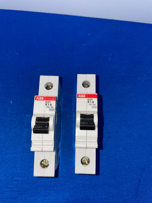 ABB, S 271 K1A, INTERRUTTORE AUTOMATICO, VENDUTO COME 1 LOTTO QTY 2