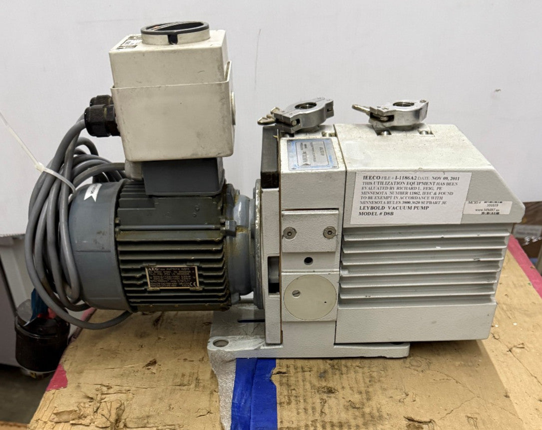 LEYBOLD / TRIVAC D8B TWO STAGE OIL SEALEDROTARY VANE VACUUM PUMP PARTS/REPAIR