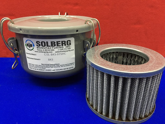 Solberg Carbon Steel Filter, Filter Included, Model CSL-843-075HC