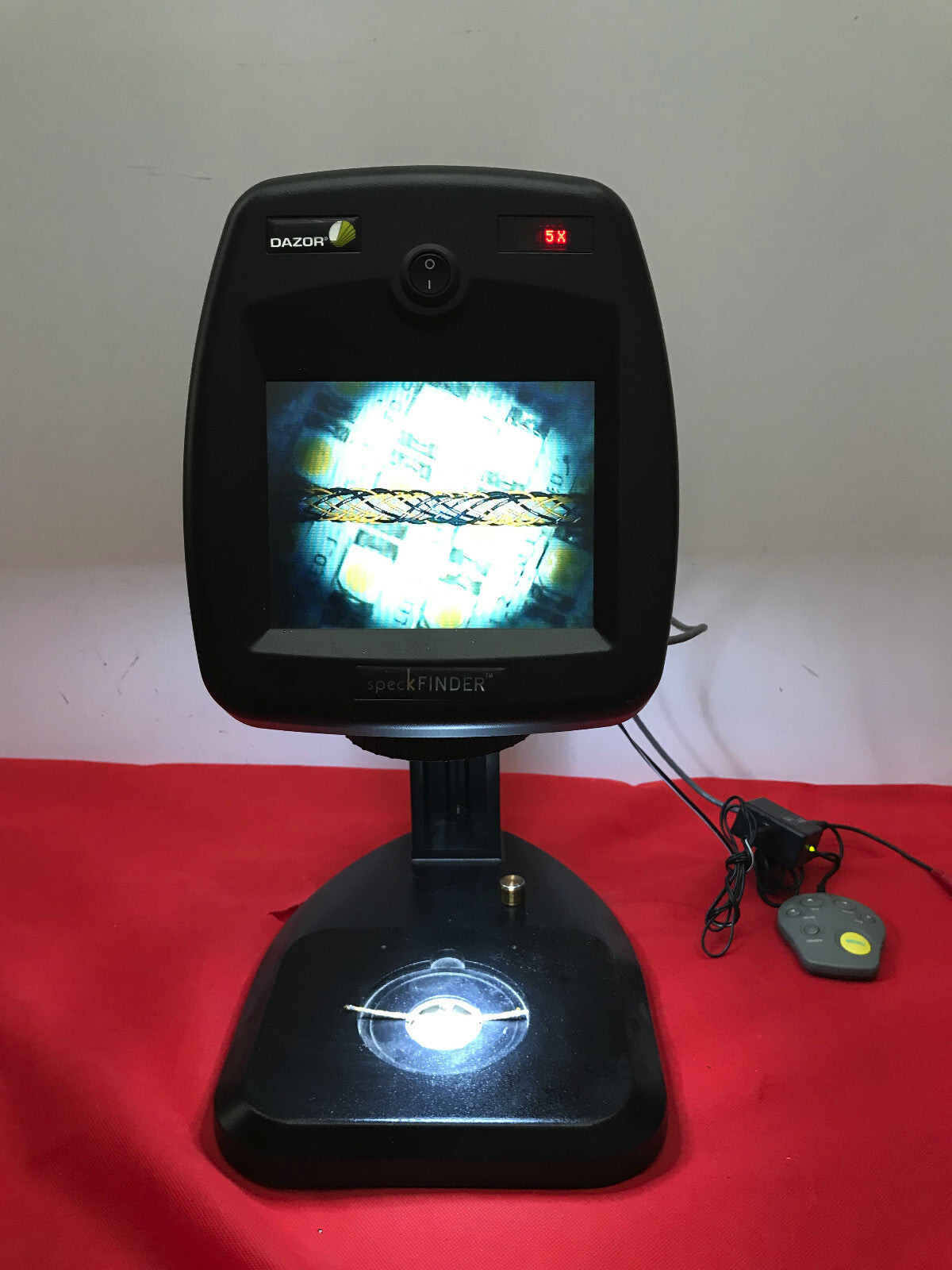 DAZOR SPECK-1 22 SPECKFINDER ELECTRONIC VIDEO MICROSCOPE 1X-25X MAGNIFICATION