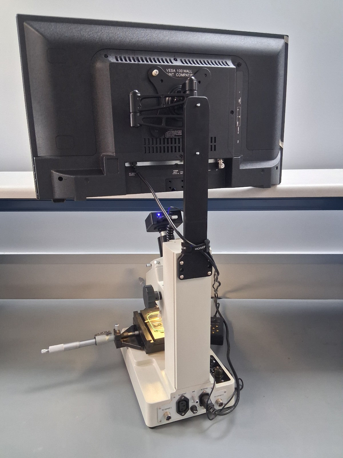 MMBT-1DM XY Tool Scope 20X Toolmakers Manual Microscope  2"x2" Stage HDMI Camera