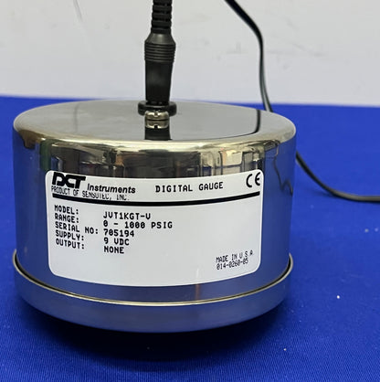 MANÓMETRO DIGITAL DE PRESIÓN DE 0 A 1000 PSIG DE LA SERIE JVT1KGT-V DE INSTRUMENTOS DCT