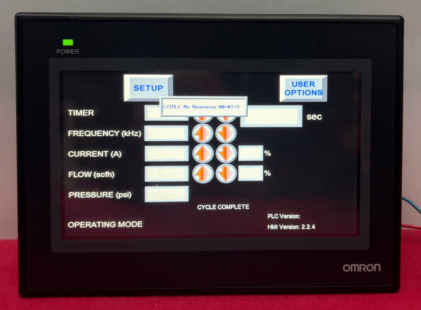 OMRON NB7W-TW01B INTERACTIVE DISPLAY SCREEN NB-SERIES 24VDC 11w