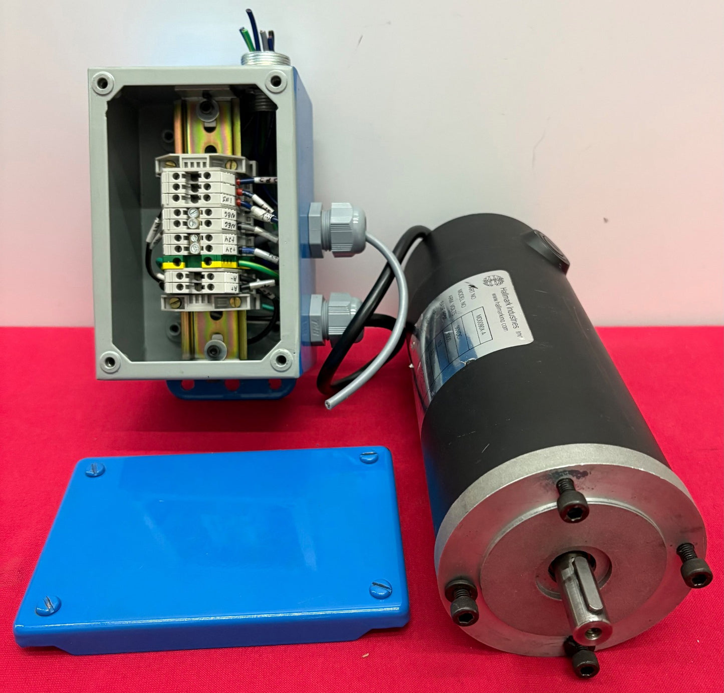 HALLMARK INDUSTRIES MD0090X-A PERMANENT MAGNET DC MOTOR 1/3 HP - PARTS/REPAIR