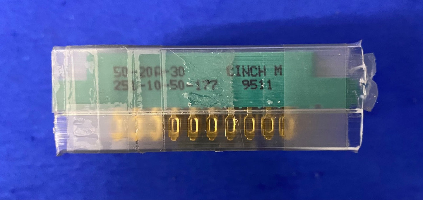 CINCH 50-20A-30 / 5020A30 CONN EDGE DUAL FEMALE 0.156 10 POSITIONS - 1 LOT QTY 5