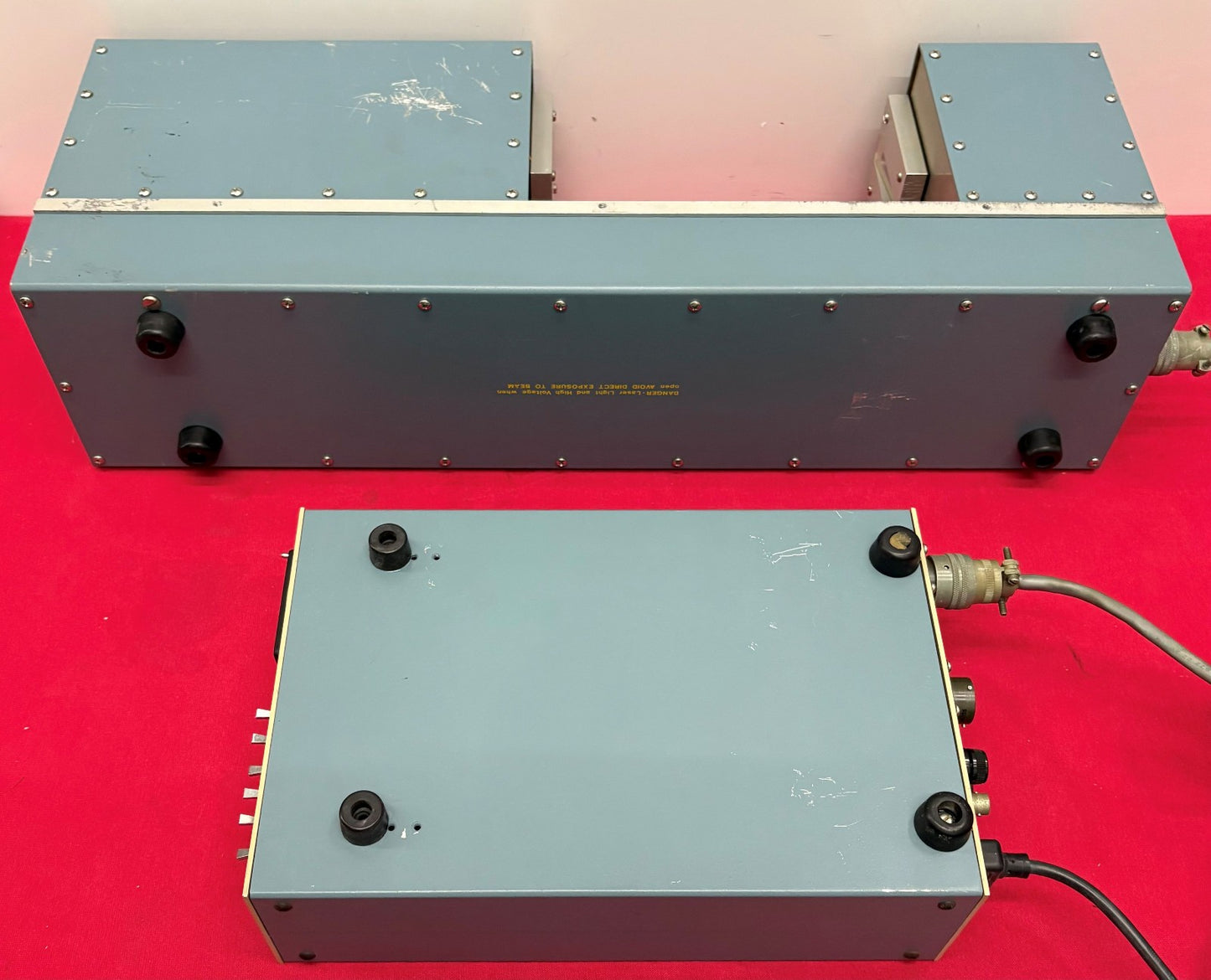 TECHMET LASERMIKE 500-01 MICROMETER W/ 500-02 LASER SCANNER - FOR PARTS/REPAIR