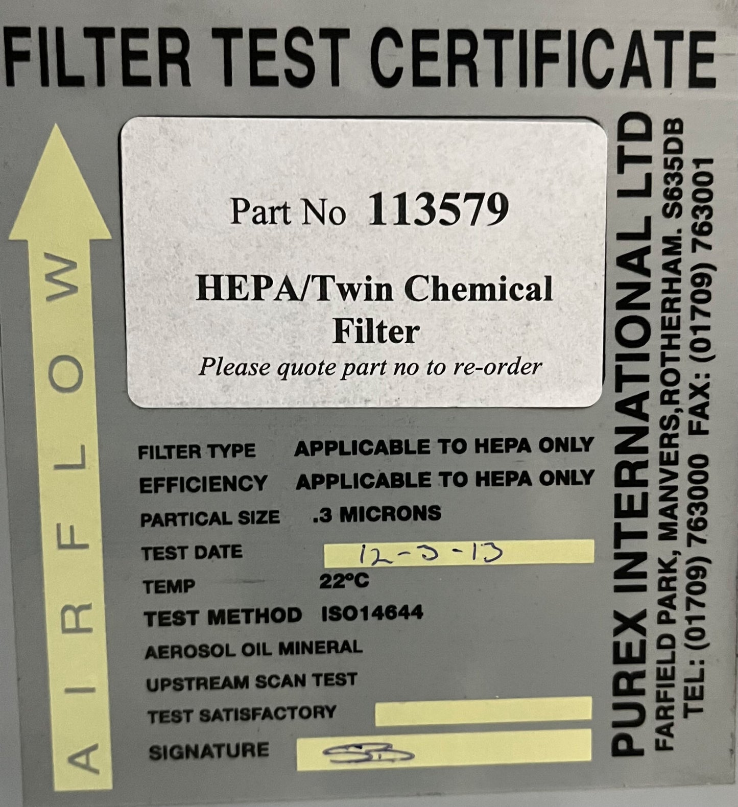 PUREX 0LX2121D 9000 – 200i Rauchabzug – für Teile/Reparatur