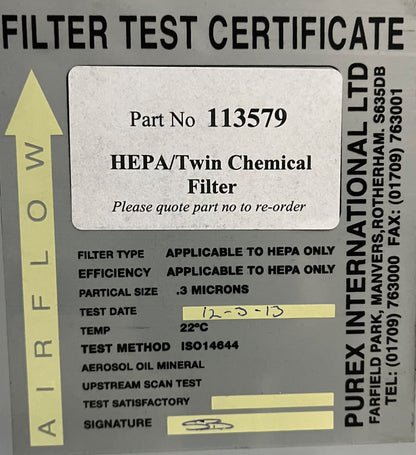 PUREX 0LX2121D 9000 – 200i Rauchabzug – für Teile/Reparatur