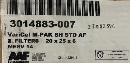 AAF® VARICEL M-PAK® 3014883-007 20”x25”x 6” MERV 14 VARICEL M-PAK - CANT. 1 FILTRO