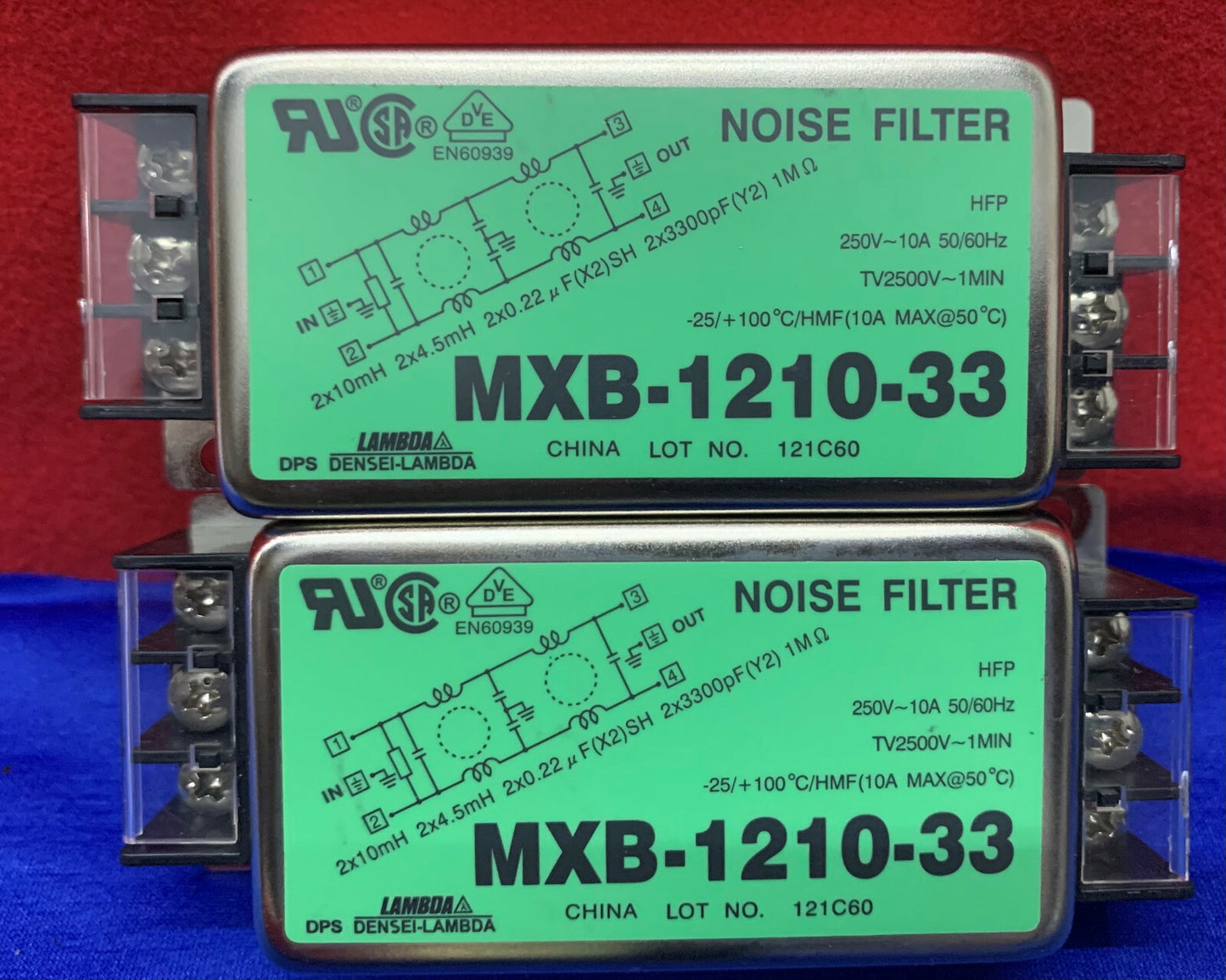 5er-Set - Lambda-Rauschfilter: (2)MXB-1210-33 (2)MXB-1220-33 (1)MXB-1230-33
