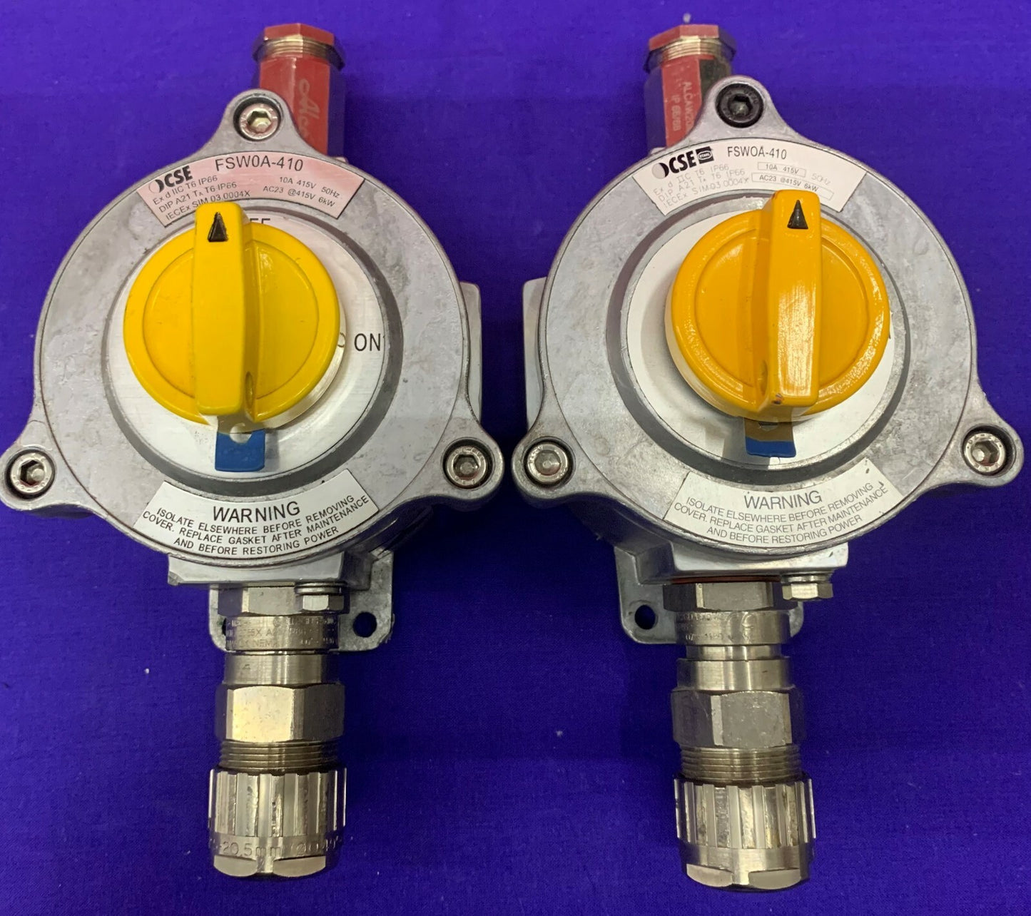 Qté 2 - Interrupteur pour boîtier dangereux SE / Sylvania FSW FSWOA-410 EX D IIC T6 IP66 