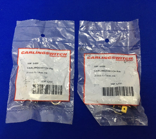 LOTTO DI 2 INTERRUTTORI CARLINGSWITCH 89F 5488 /89F5488 /89F-5488 / 2FA53-73-TABS-XN